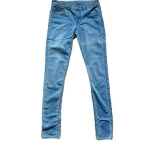 Divided Blue Skinny Jeans by H & M Low Rise Light Wash - Size 6